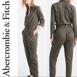 A&F Olive Green Utility Jumpsuit - US 2